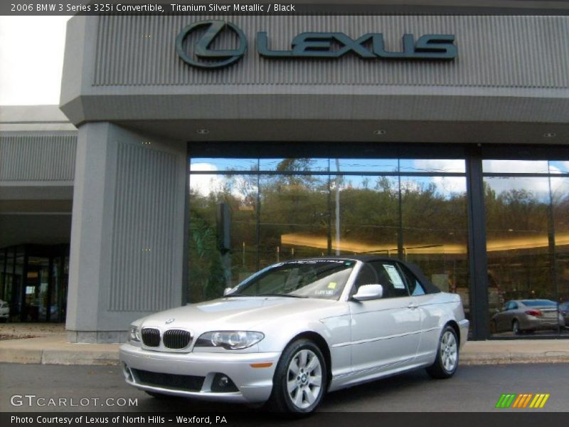 Titanium Silver Metallic / Black 2006 BMW 3 Series 325i Convertible