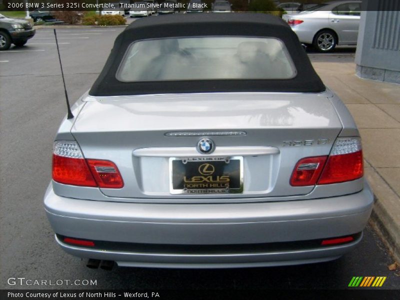 Titanium Silver Metallic / Black 2006 BMW 3 Series 325i Convertible