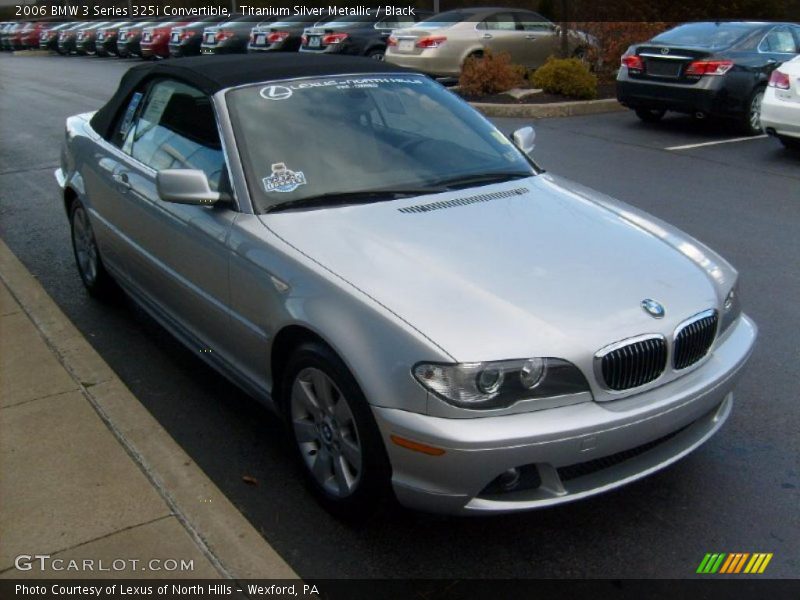 Titanium Silver Metallic / Black 2006 BMW 3 Series 325i Convertible