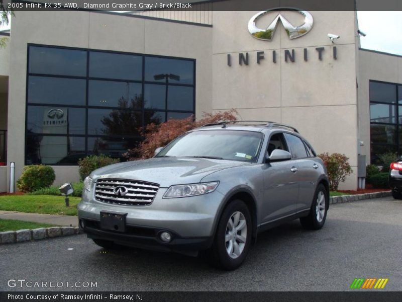 Diamond Graphite Gray / Brick/Black 2005 Infiniti FX 35 AWD