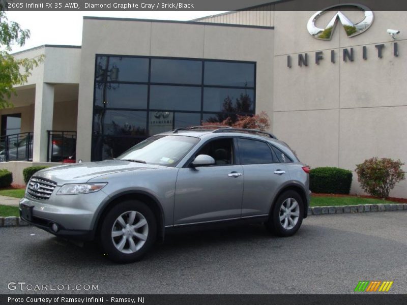 Diamond Graphite Gray / Brick/Black 2005 Infiniti FX 35 AWD