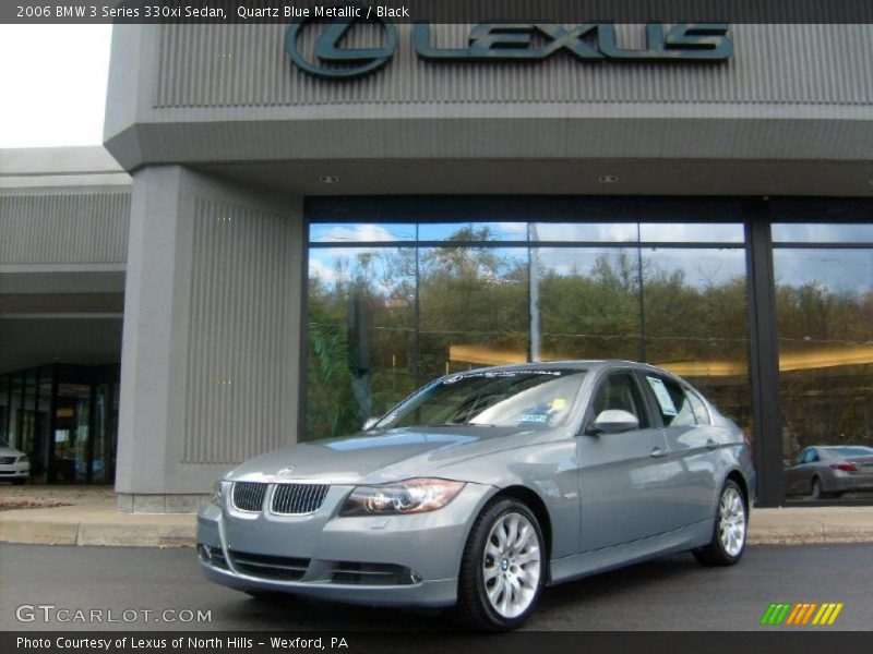 Quartz Blue Metallic / Black 2006 BMW 3 Series 330xi Sedan