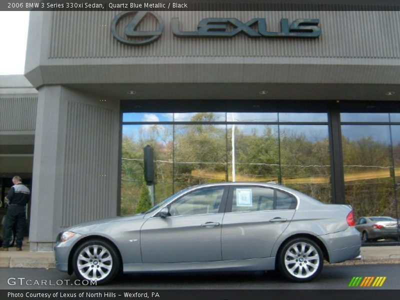 Quartz Blue Metallic / Black 2006 BMW 3 Series 330xi Sedan