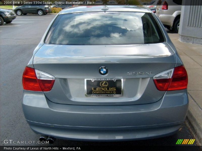 Quartz Blue Metallic / Black 2006 BMW 3 Series 330xi Sedan