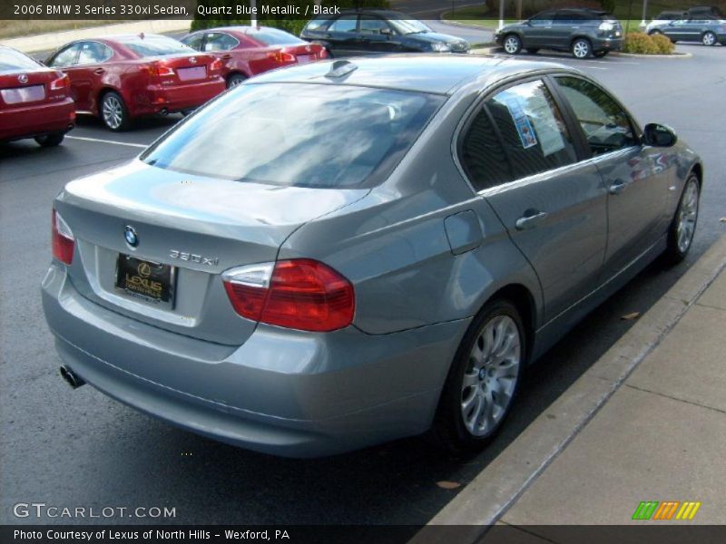 Quartz Blue Metallic / Black 2006 BMW 3 Series 330xi Sedan