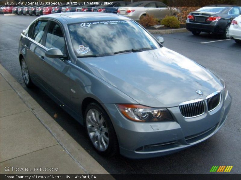 Quartz Blue Metallic / Black 2006 BMW 3 Series 330xi Sedan