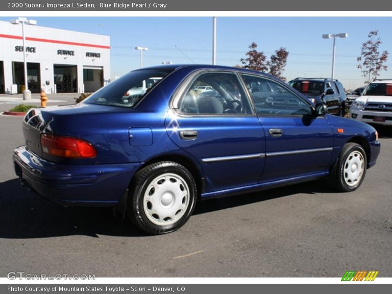 Blue Ridge Pearl / Gray 2000 Subaru Impreza L Sedan