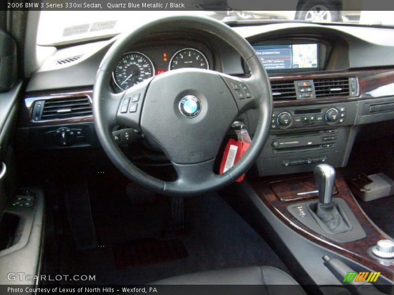 Quartz Blue Metallic / Black 2006 BMW 3 Series 330xi Sedan