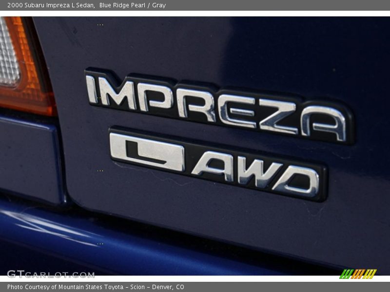 Blue Ridge Pearl / Gray 2000 Subaru Impreza L Sedan