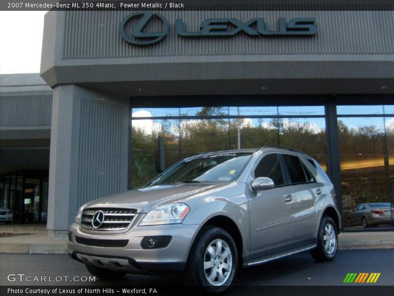 Pewter Metallic / Black 2007 Mercedes-Benz ML 350 4Matic
