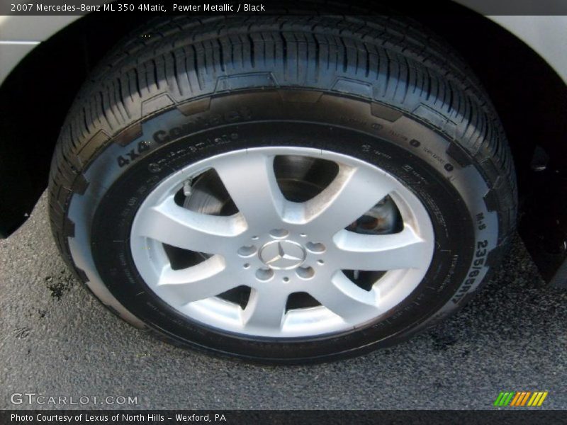 Pewter Metallic / Black 2007 Mercedes-Benz ML 350 4Matic