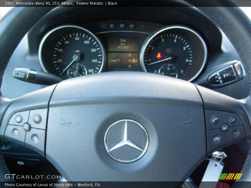 Pewter Metallic / Black 2007 Mercedes-Benz ML 350 4Matic