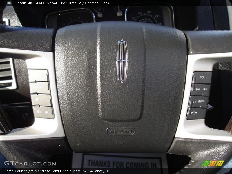 Vapor Silver Metallic / Charcoal Black 2008 Lincoln MKX AWD
