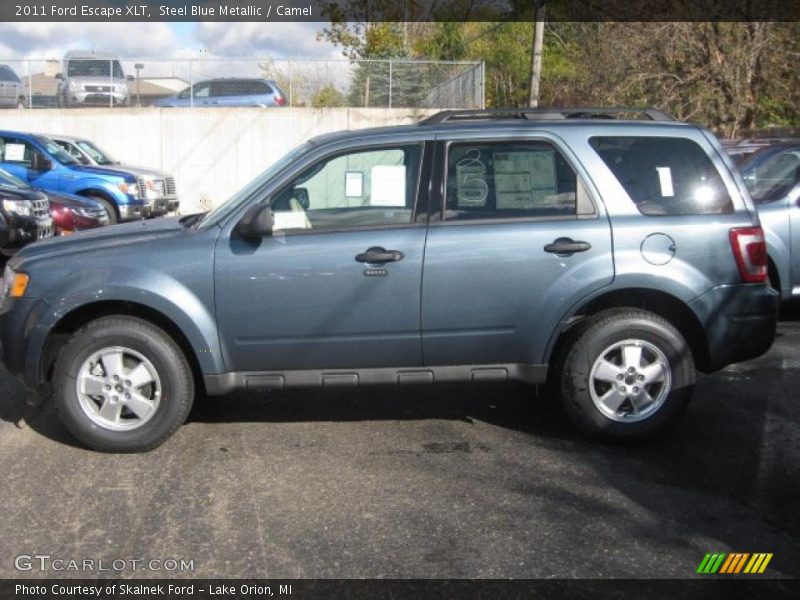 Steel Blue Metallic / Camel 2011 Ford Escape XLT