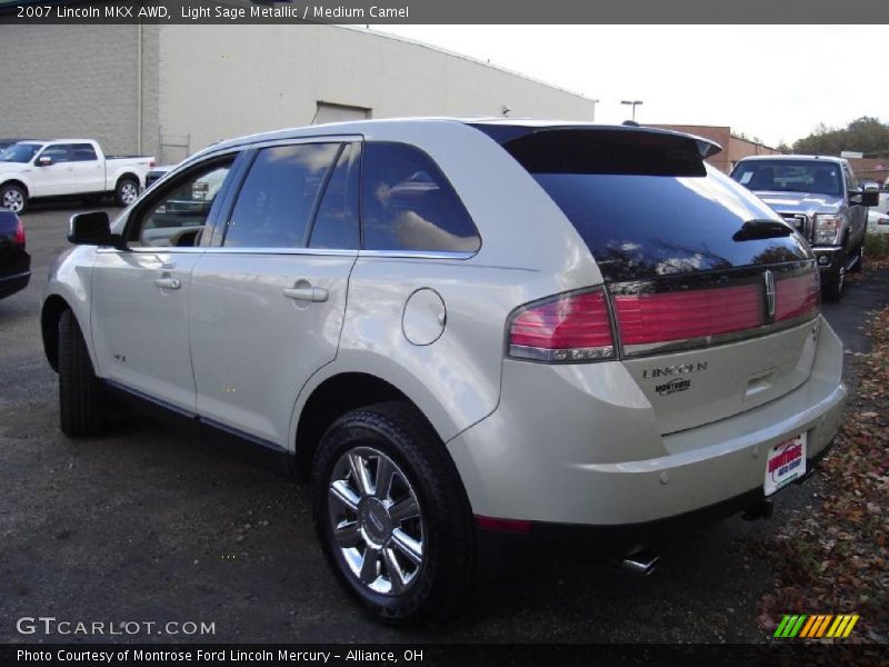 Light Sage Metallic / Medium Camel 2007 Lincoln MKX AWD