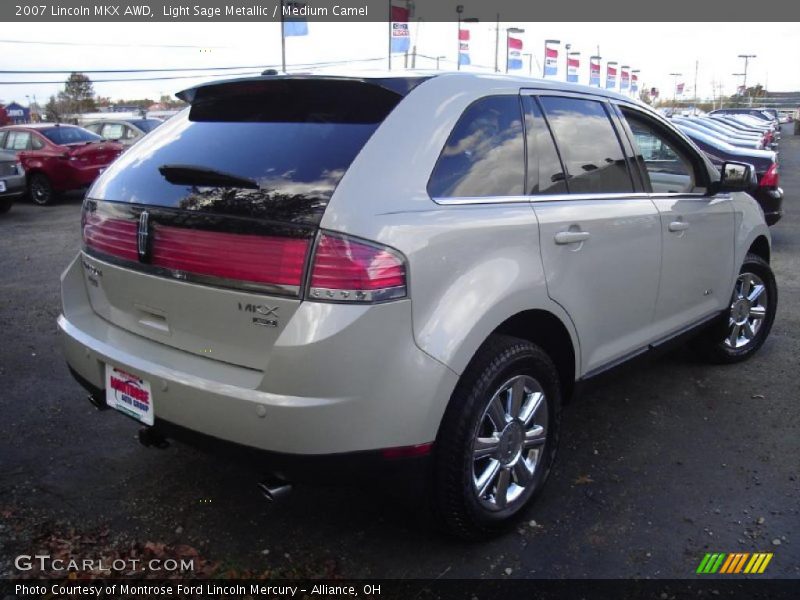 Light Sage Metallic / Medium Camel 2007 Lincoln MKX AWD