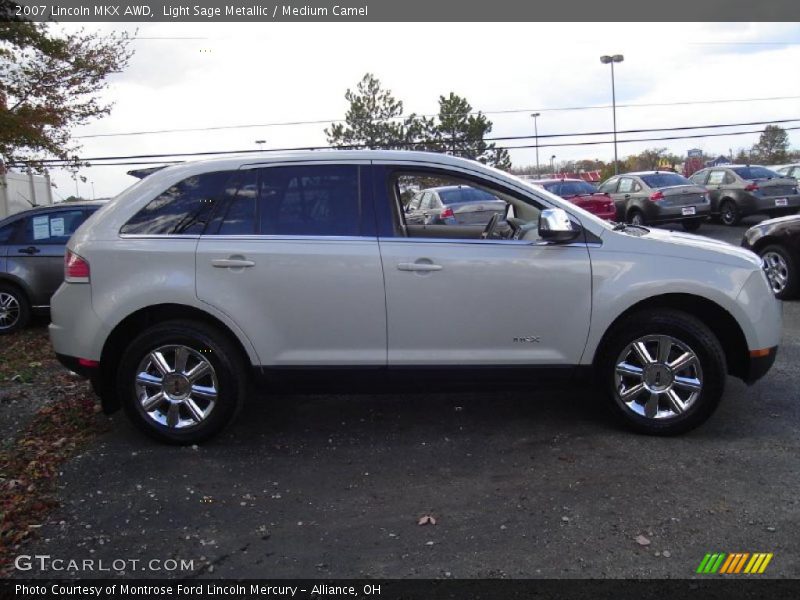 Light Sage Metallic / Medium Camel 2007 Lincoln MKX AWD