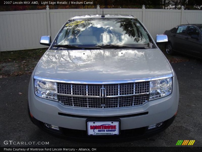 Light Sage Metallic / Medium Camel 2007 Lincoln MKX AWD
