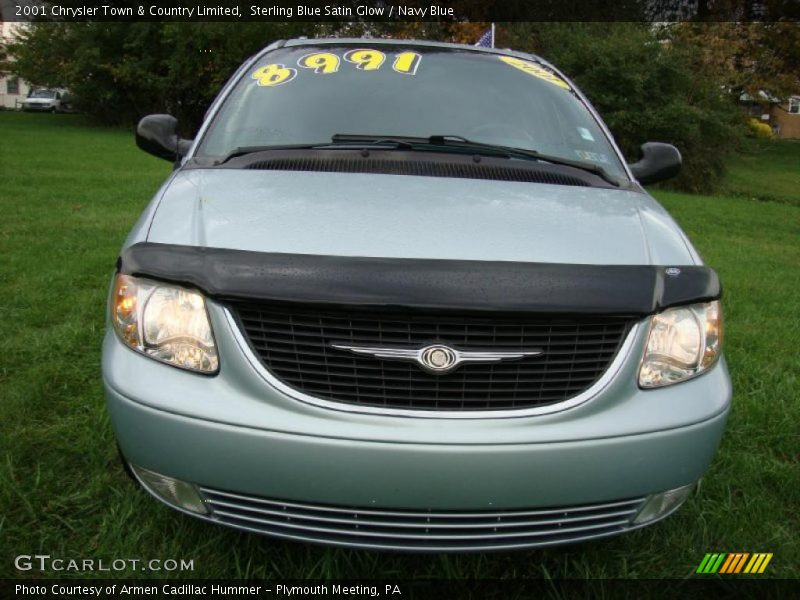 Sterling Blue Satin Glow / Navy Blue 2001 Chrysler Town & Country Limited