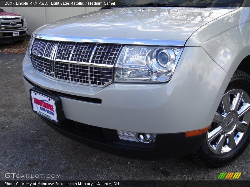 Light Sage Metallic / Medium Camel 2007 Lincoln MKX AWD