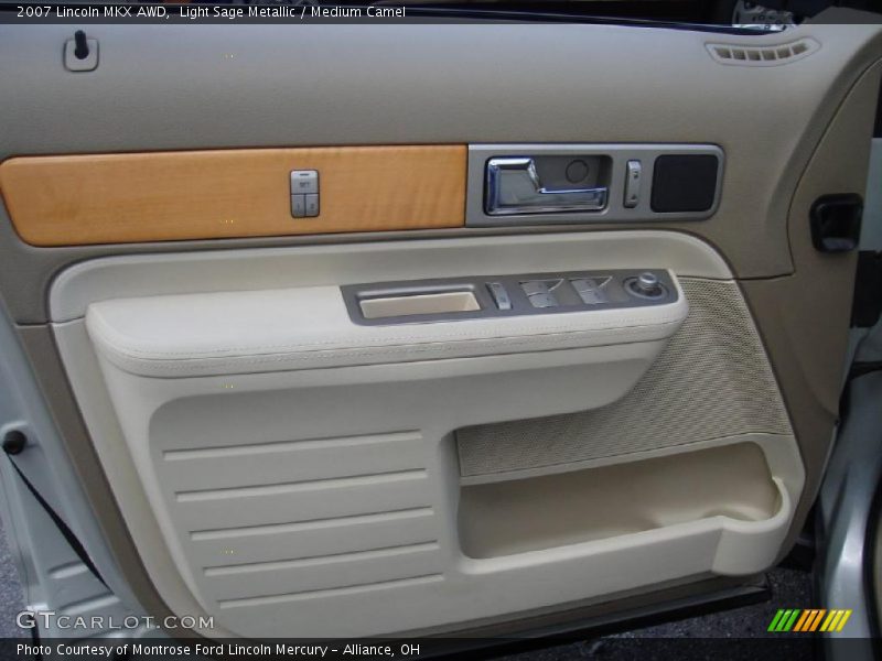 Light Sage Metallic / Medium Camel 2007 Lincoln MKX AWD