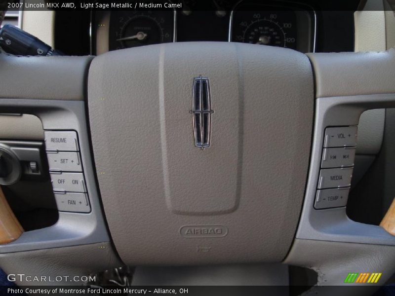 Light Sage Metallic / Medium Camel 2007 Lincoln MKX AWD