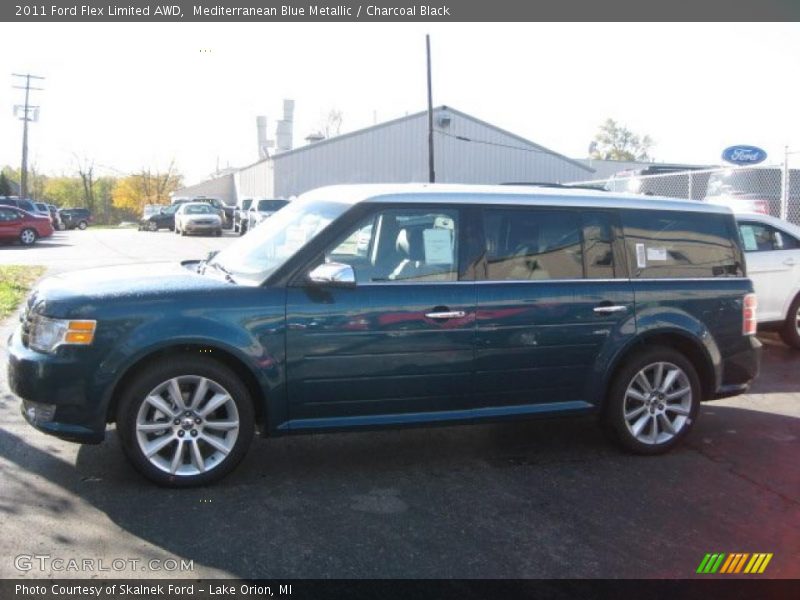 Mediterranean Blue Metallic / Charcoal Black 2011 Ford Flex Limited AWD