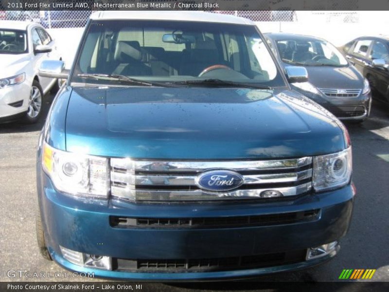Mediterranean Blue Metallic / Charcoal Black 2011 Ford Flex Limited AWD