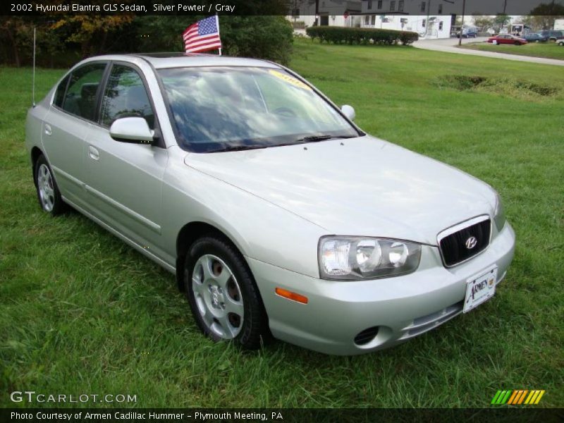 Silver Pewter / Gray 2002 Hyundai Elantra GLS Sedan