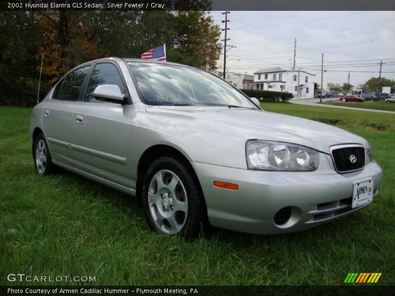 Silver Pewter / Gray 2002 Hyundai Elantra GLS Sedan