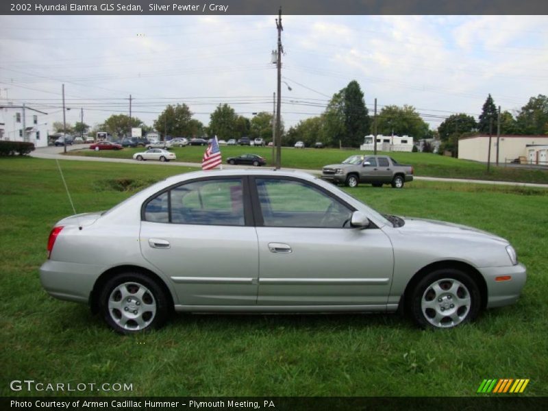 Silver Pewter / Gray 2002 Hyundai Elantra GLS Sedan