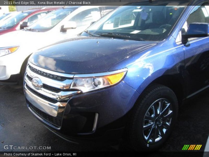 Kona Blue Metallic / Charcoal Black 2011 Ford Edge SEL