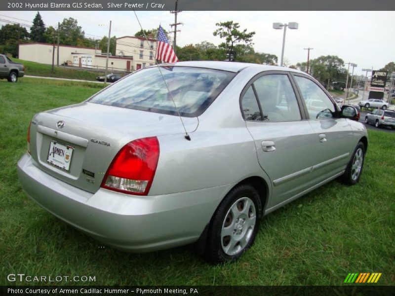 Silver Pewter / Gray 2002 Hyundai Elantra GLS Sedan