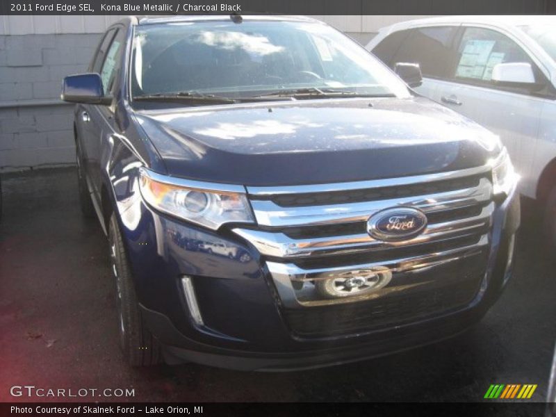 Kona Blue Metallic / Charcoal Black 2011 Ford Edge SEL