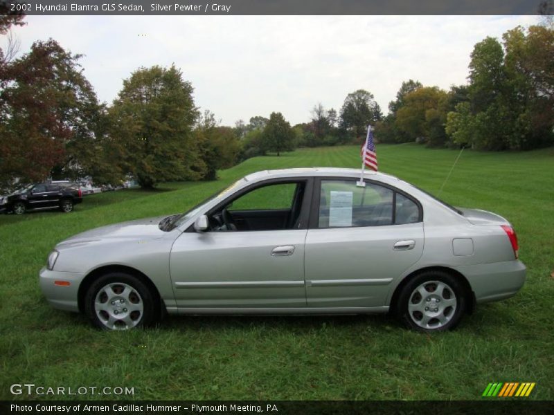 Silver Pewter / Gray 2002 Hyundai Elantra GLS Sedan
