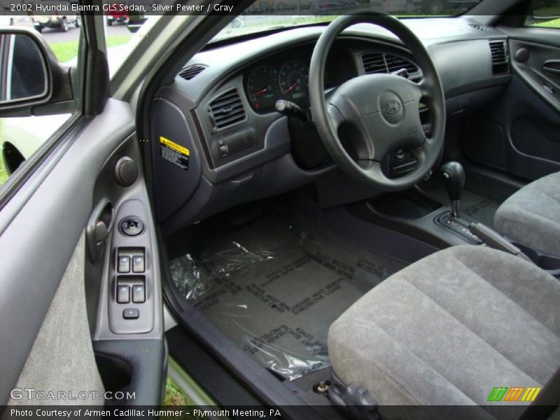 Silver Pewter / Gray 2002 Hyundai Elantra GLS Sedan