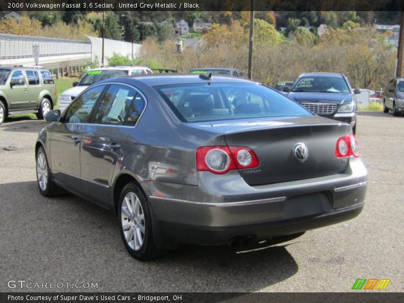 United Grey Metallic / Black 2006 Volkswagen Passat 3.6 Sedan