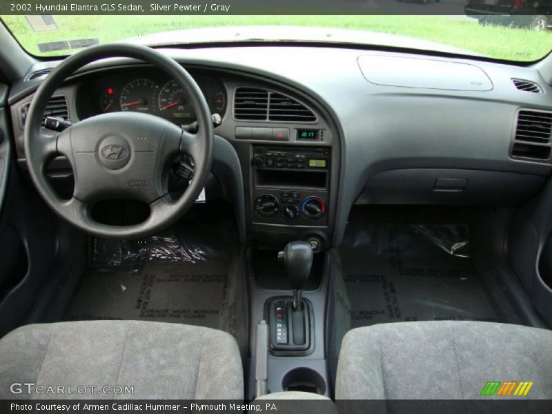 Silver Pewter / Gray 2002 Hyundai Elantra GLS Sedan