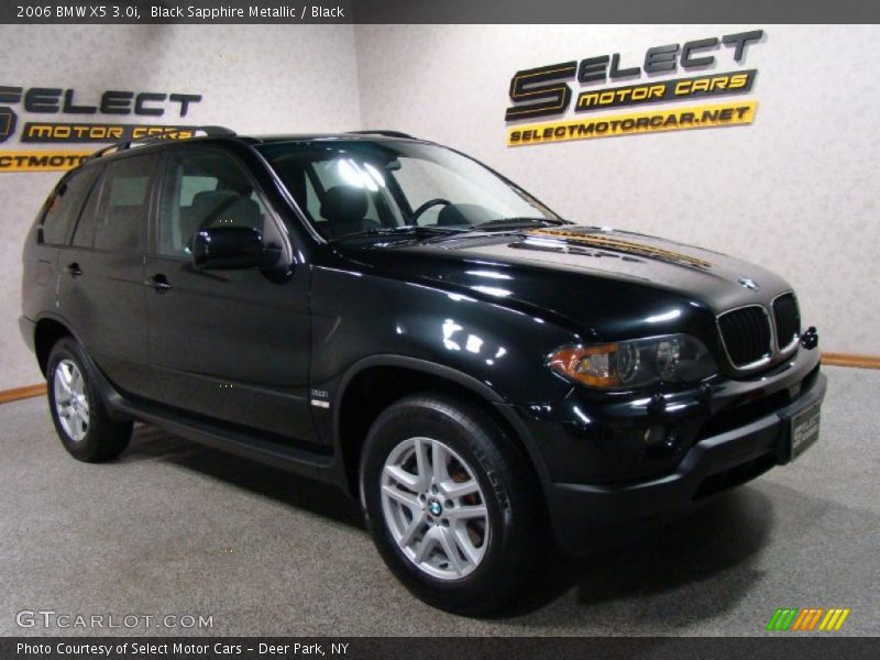 Black Sapphire Metallic / Black 2006 BMW X5 3.0i