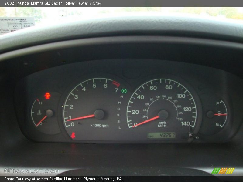 Silver Pewter / Gray 2002 Hyundai Elantra GLS Sedan