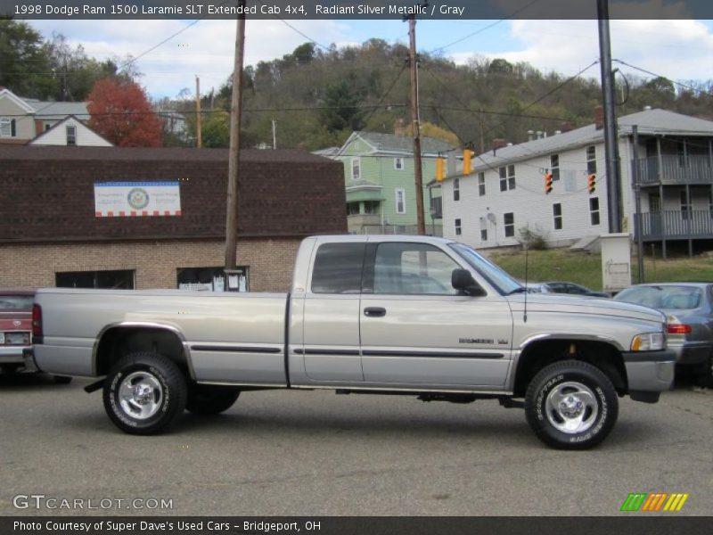 Radiant Silver Metallic / Gray 1998 Dodge Ram 1500 Laramie SLT Extended Cab 4x4