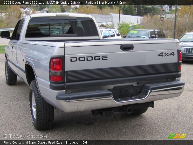 Radiant Silver Metallic / Gray 1998 Dodge Ram 1500 Laramie SLT Extended Cab 4x4