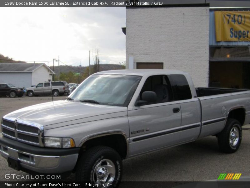 Radiant Silver Metallic / Gray 1998 Dodge Ram 1500 Laramie SLT Extended Cab 4x4