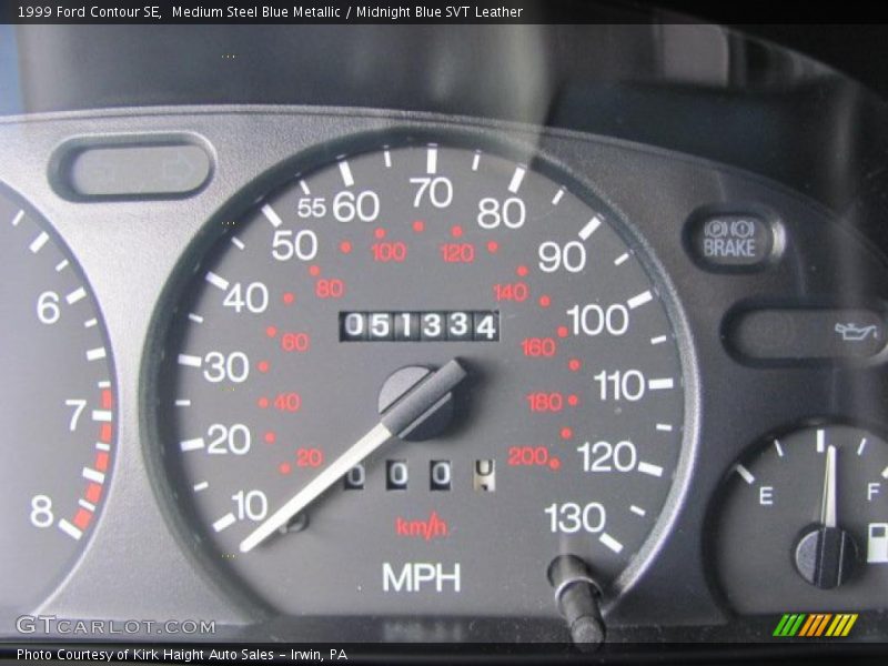 Medium Steel Blue Metallic / Midnight Blue SVT Leather 1999 Ford Contour SE