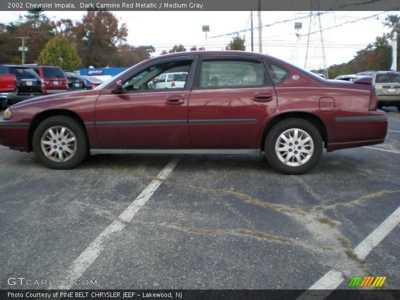 Dark Carmine Red Metallic / Medium Gray 2002 Chevrolet Impala