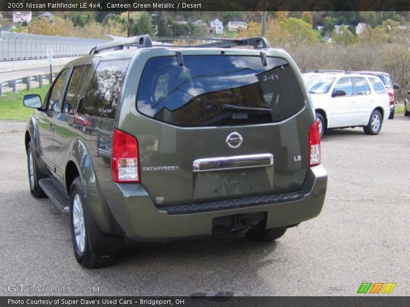 Canteen Green Metallic / Desert 2005 Nissan Pathfinder LE 4x4