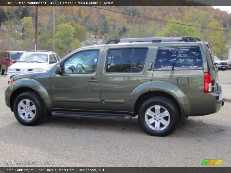 Canteen Green Metallic / Desert 2005 Nissan Pathfinder LE 4x4
