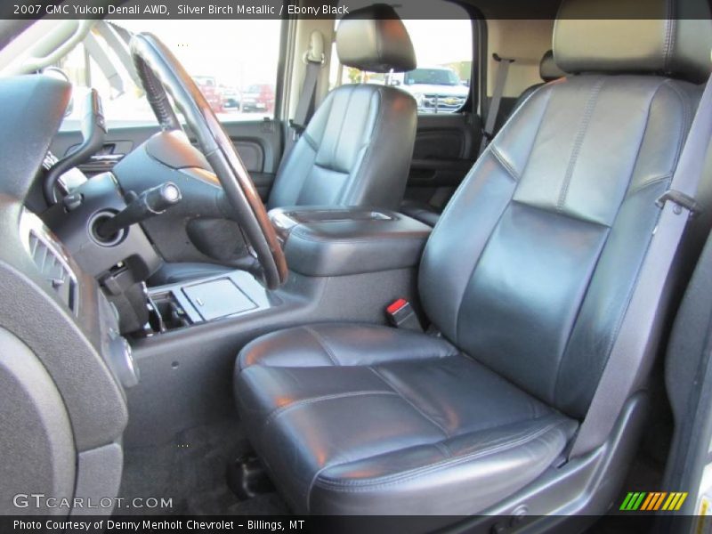 Silver Birch Metallic / Ebony Black 2007 GMC Yukon Denali AWD