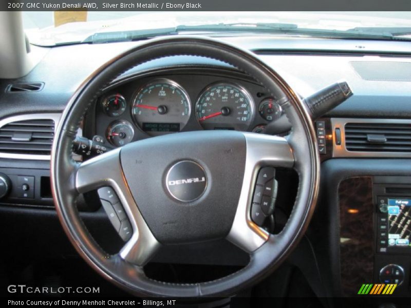 Silver Birch Metallic / Ebony Black 2007 GMC Yukon Denali AWD