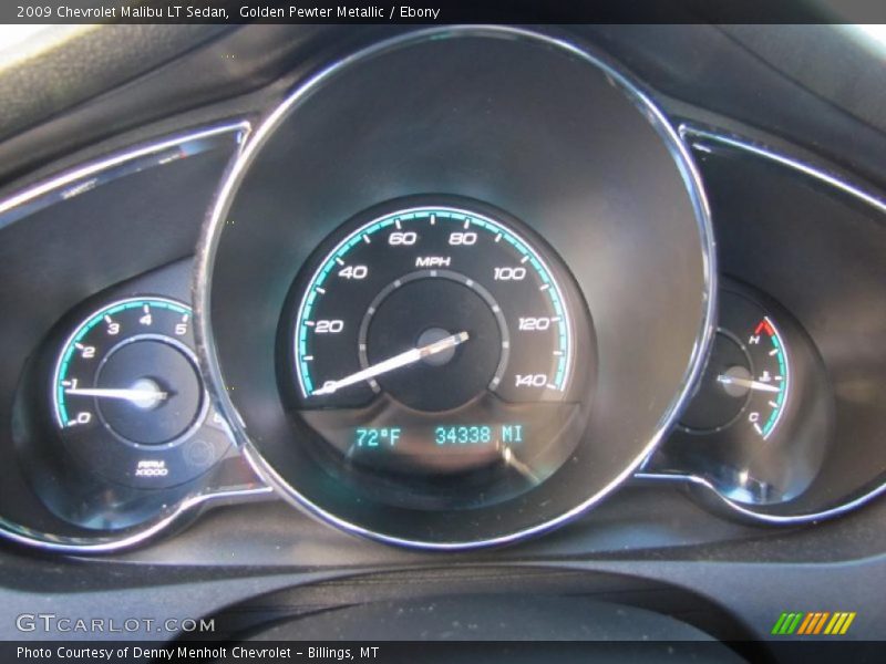 Golden Pewter Metallic / Ebony 2009 Chevrolet Malibu LT Sedan